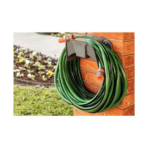 Suporte Para Mangueira De Jardim Fixo Modelo Meia Lua Verde Metasul