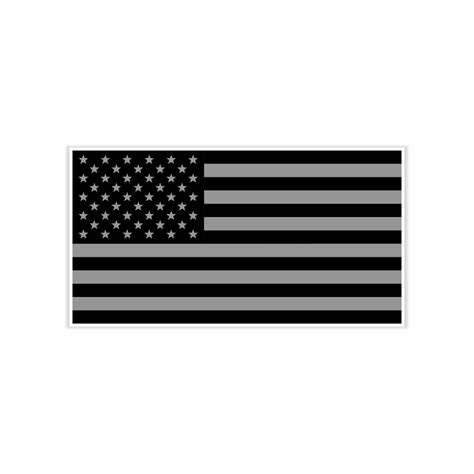 Black and Gray American Flag Full Color Vinyl Decal – custom size – Sports Stickers USA