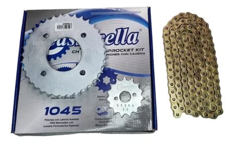 Kit Arrastre Honda Biz Huecos Pt C Dorada Cassarella