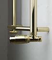 Gold Thermostatic Angled Valves Radiator Valves Livinghouse