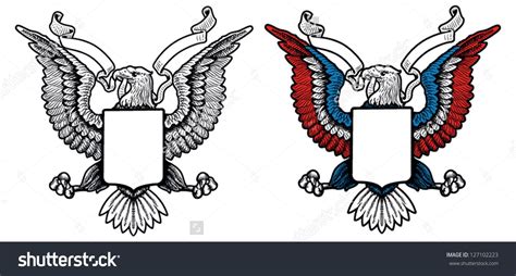 American Eagle Crest Stock Vector Illustration 127102223 ... | Stock ...