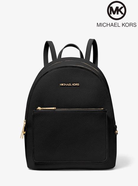 Женский черный рюкзак MICHAEL Michael Kors Adina Medium Pebbled Leather ...
