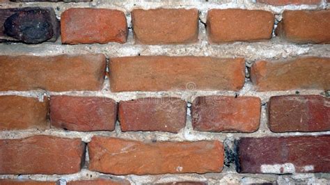 Texture Of A Wall Made Of Baked Bricks Stock Image Image Of Nice