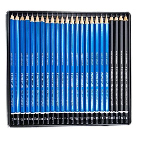 Mars Lumograph Set 24pz Staedtler 100G24 Elvira Arte