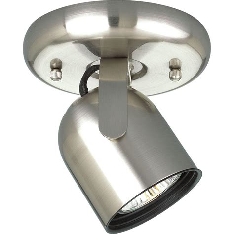 Progress Lighting Brushed Nickel 1 Light Spotlight Fixture P6145 09wb The Home Depot