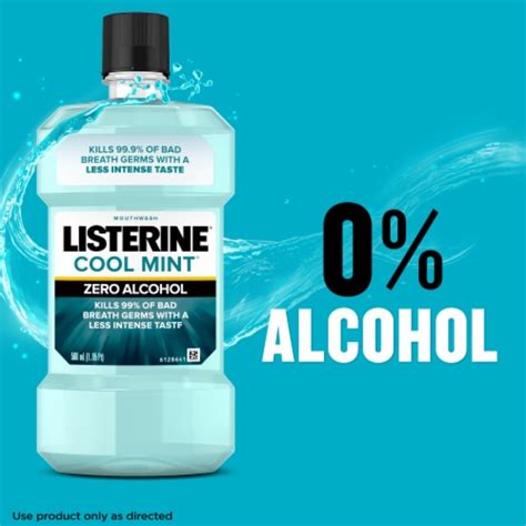 Listerine Zero Alcohol Mouthwash Cool Mint Alcohol Free Oral Rinse Less