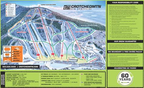 Crotched Mountain Trail Map New England Ski Map Database