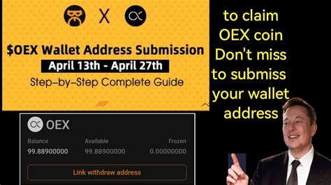 Oex Wallet Address Submission How To Link Wallet Address To Withdraw