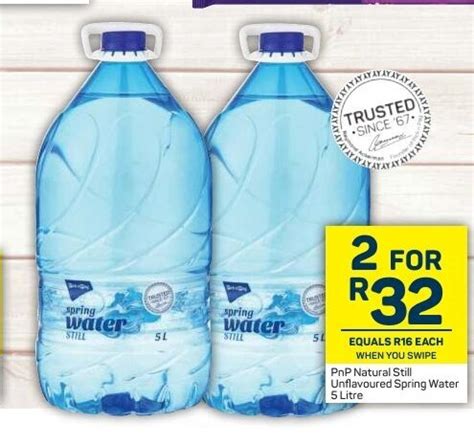 PnP Natural Still Unflavoured Spring Water 5 Litre Offer At Pick N Pay