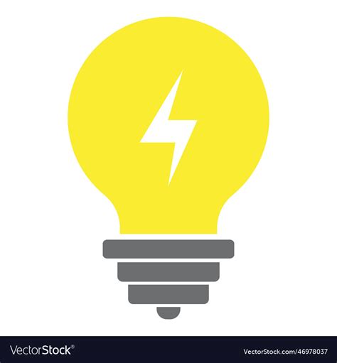 Lightbulb Lamp Icon Design Clipart Template Vector Image