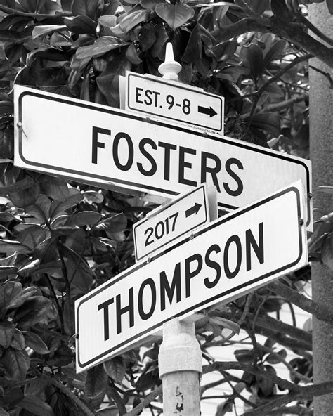 Personalized Intersection Street Sign Gift Names or Address