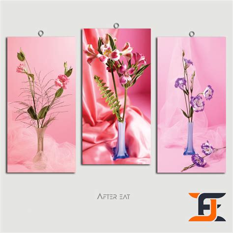 Jual Hiasan Dinding Bunga Tema Pink Lucu Minimalis Walldecor 15x30