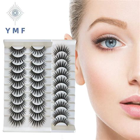 Pairs D Faux False Eyelashes Natural Messy Crisscross Eyelash Wispy