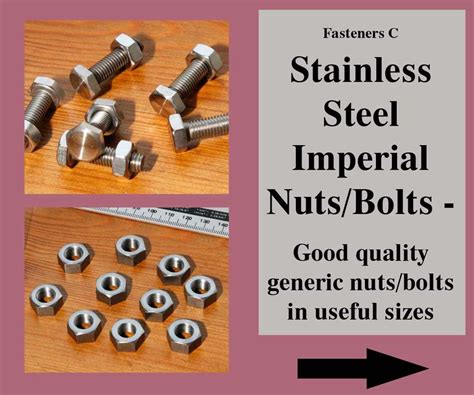 Fasteners 3 Stainless Steel Imperial Nuts And Bolt Sets