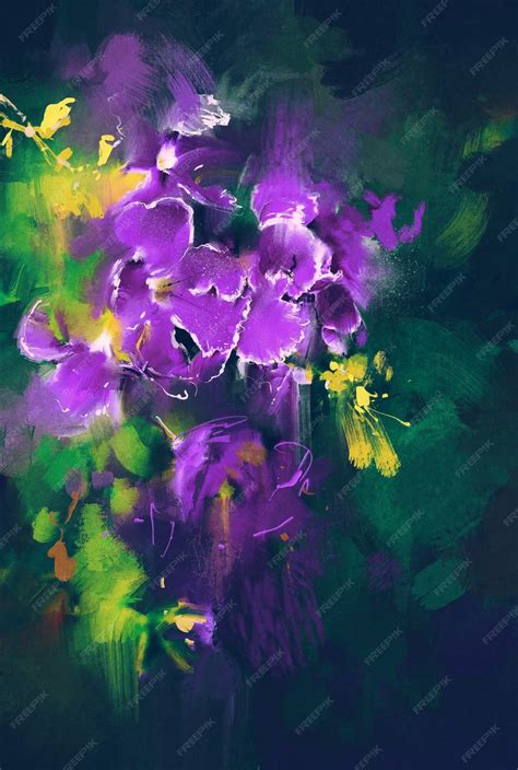 Purple Flower Oil Painting