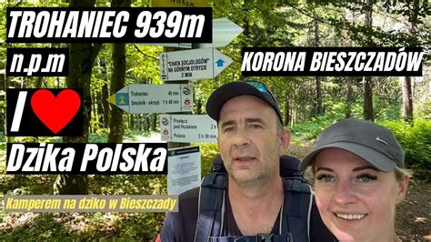 Korona Bieszczadów Trohaniec pasmo Otrytu Kamperem na dziko w