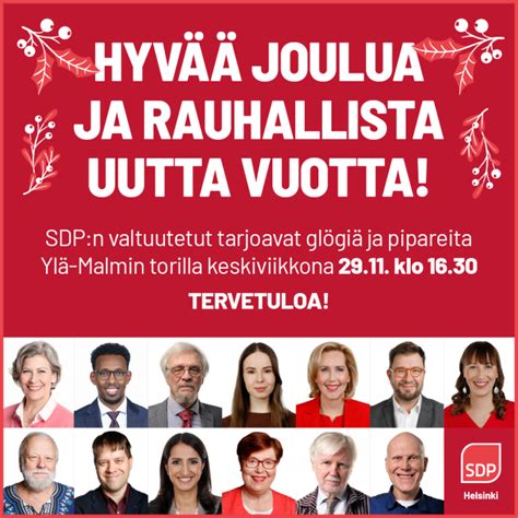 Sdp N Valtuutetut Tarjoavat Gl Gi Ja Pipareita Helsingin