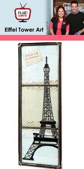 Cathie Filian Plaid Craft TV Eiffel Tower Window And Table Top Art