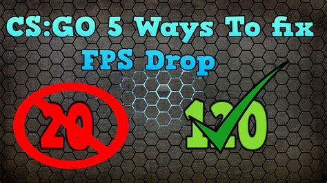 CS GO 5 Ways To Fix FPS Drop Tutorial YouTube