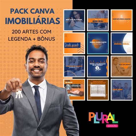 Artes Imobili Ria Edit Veis Em Canva B Nus Plural Packs