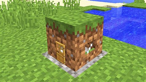 Construyendo Una Casa De Minecraft Dentro De Un Bloque De Tierra