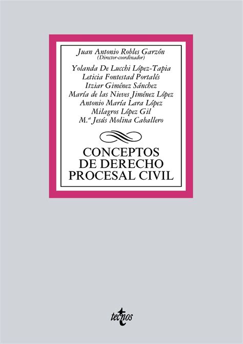 Conceptos De Derecho Procesal Civil Hablamos De Libros