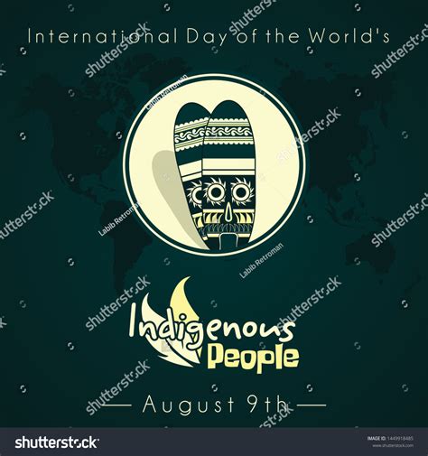 International Day Worlds Indigenous People Vector เวกเตอร์สต็อก ปลอด