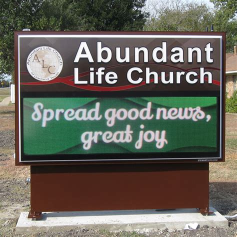 Church Sign For Abundant Life Church Garland Tx