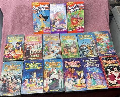 Disney Sing Along Songs Vhs Tapes Lot Of 12 Complete Set 54 Off