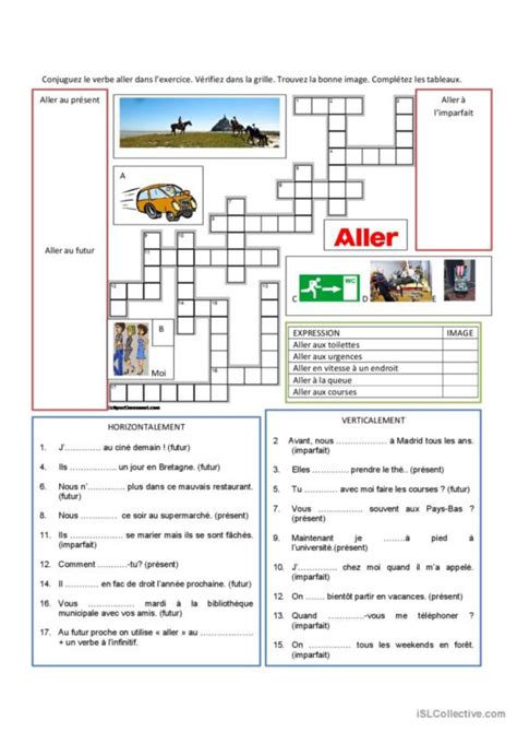 Mots Crois S Pratique Du Vocabulaire Fran Ais Fle Fiche