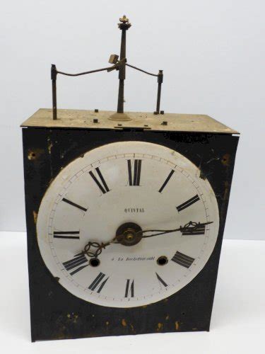 Mouvement Pendule Horloge Comtoise Xixe Laiton Sans Cloche Fonction