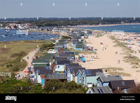 The Mudeford Sandspit From Hengistbury Head With The Township On The