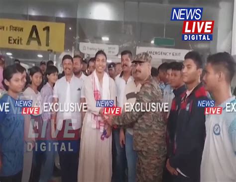 Assam Lovlina Borgohain Reaches Guwahati After Winning Silver At Asian