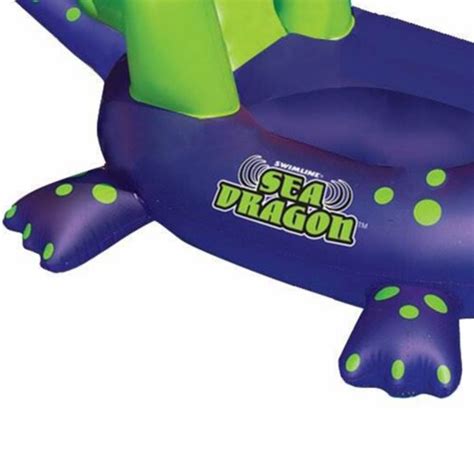 Swimline Giant 115 Inflatable Sea Dragon Ride On Pool Float Lake Raft