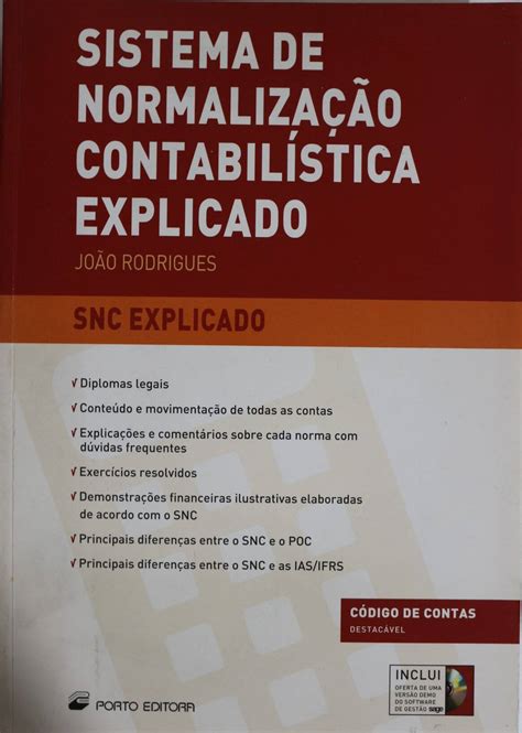 Livro Snc Sistema De Normalização Contabilística Explicado Loja Secondhand