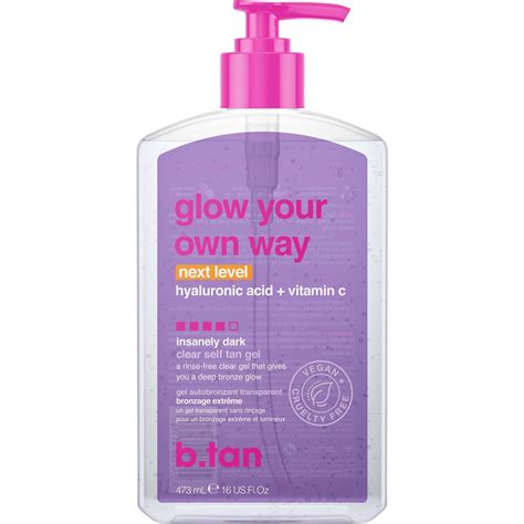 B Tan Glow Your Own Way Clear Self Tan Gel 473ml Woolworths