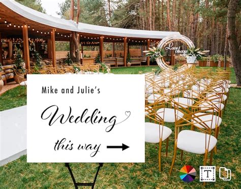 Personalized Wedding Directional Sign Custom Directional - Etsy