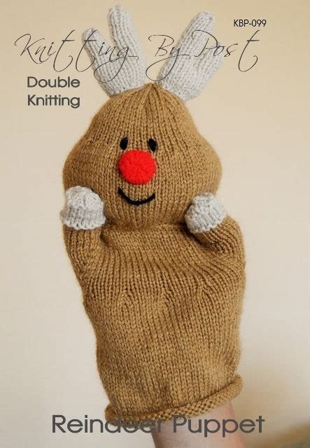 Reindeer Hand Puppet Knitting Pattern Knitting By Post