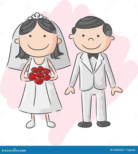 Set Cartoon Bride And Groom Vector 21863780