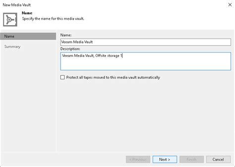 Step 2 Specify Media Vault Name User Guide For VMware VSphere