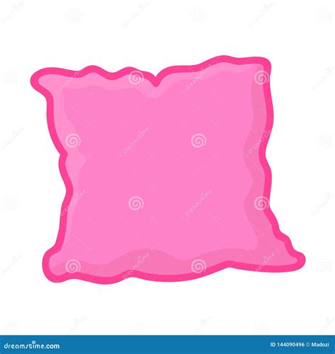 Pink Pillow Isolated Illustration Stock Vector Illustration Of Fabric