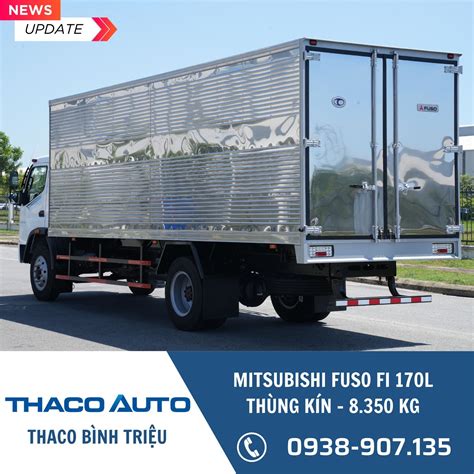 Xe Tải Mitsubishi 8 Tấn Fuso Fi 170l Thùng Kín Thaco Bình Triệu