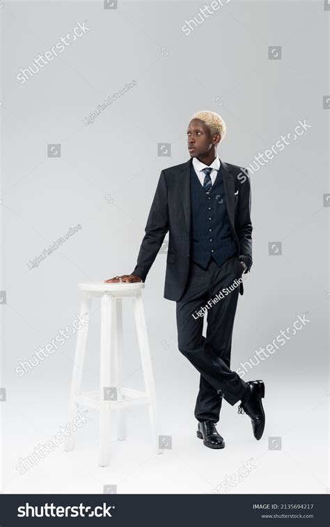 Full Length Blonde African American Man Stock Photo 2135694217 Shutterstock