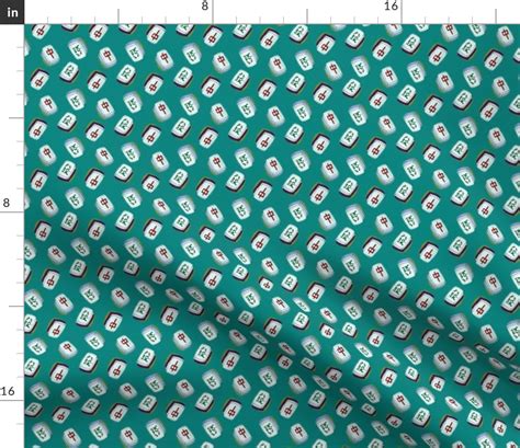 Mahjong Tiles Fabric Spoonflower