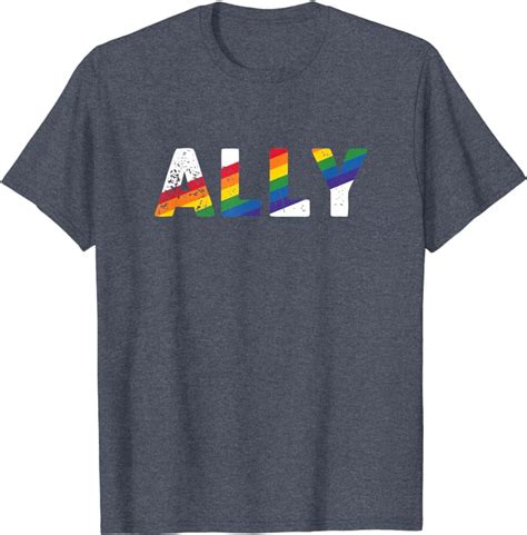 Gay Pride Colors LGBTQ Ally Shirt Rainbow Gay Ally Shirt T Shirt
