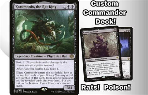 MTG Commander Rat Deck EDH Deck Karumonix The Rat King 100 Magic Cards