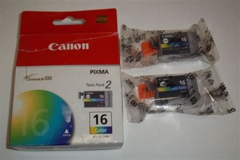 New Genuine CANON Pixma BCI 16 Twin Pack Color Ink Cartridges OEM BCI16