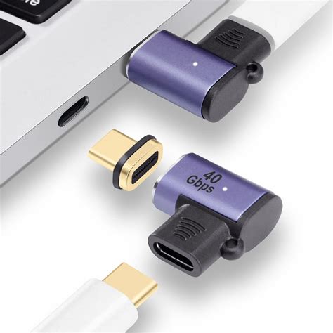 Areme Magnetic 90 Degree Usb C Adapter 2 Pack Right Angle Usb C Male To Usb C