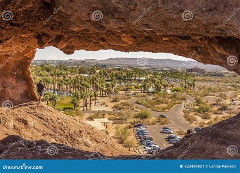 Hole in the Rock at Papago Park in Phoenix Stock Image - Image of ...