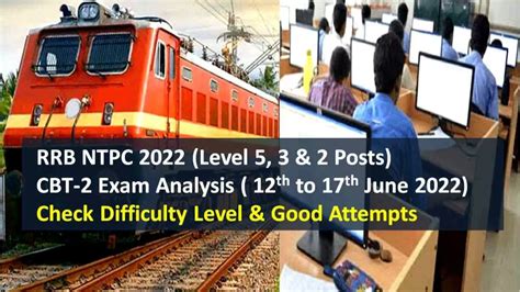 Rrb Ntpc 2022 Cbt 2 Exam Analysis 12th To 17th June All Shifts Question Paper Difficulty